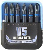 V5 Impact Pozi - Philips And Torx Driver Bit Sets